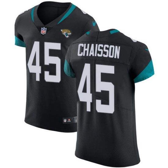 Men's Jacksonville Jaguars 45 K'Lavon Chaisson Black Team Color Stitched NFL Vapor Untouchable Elite Jersey