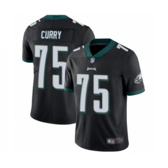Youth Philadelphia Eagles 75 Vinny Curry Black Alternate Vapor Untouchable Limited Player Football Jersey