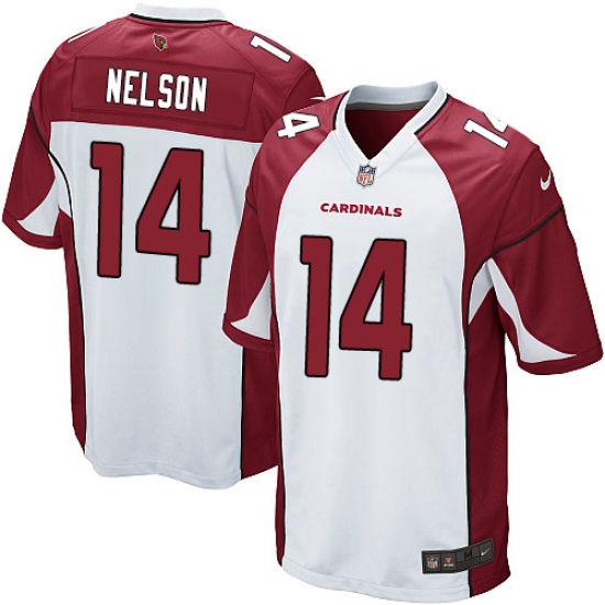 Men's Nike Arizona Cardinals 14 J.J. Nelson Game White NFL Jersey