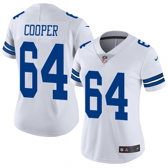 Women's Nike Dallas Cowboys 64 Jonathan Cooper White Vapor Untouchable Limited Player NFL Jersey