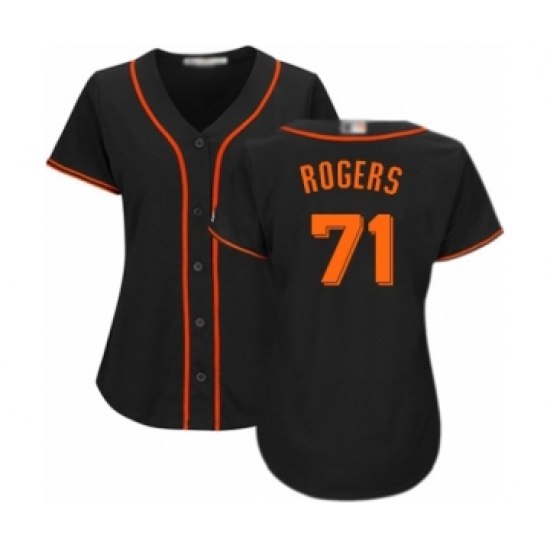 Women's San Francisco Giants 71 Tyler Rogers Authentic Black Alternate Cool Base Baseball Player Jersey