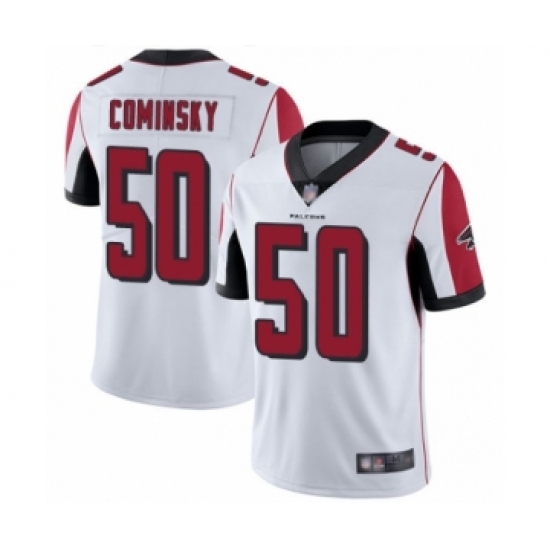 Men's Atlanta Falcons 50 John Cominsky White Vapor Untouchable Limited Player Football Jersey