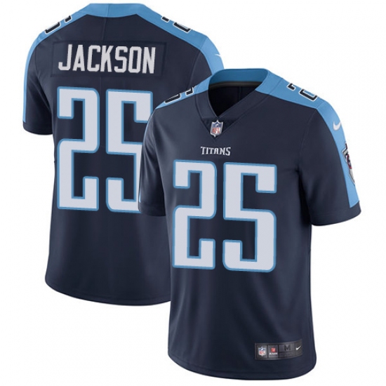 Men's Nike Tennessee Titans 25 Adoree' Jackson Navy Blue Alternate Vapor Untouchable Limited Player NFL Jersey