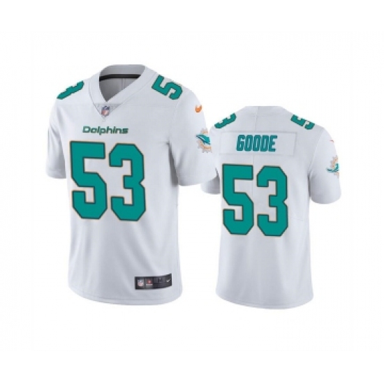 Men's Miami Dolphins 53 Cameron Goode White Vapor Untouchable Limited Stitched Football Jersey