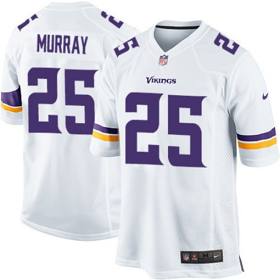 Men's Nike Minnesota Vikings 25 Latavius Murray Game White NFL Jersey