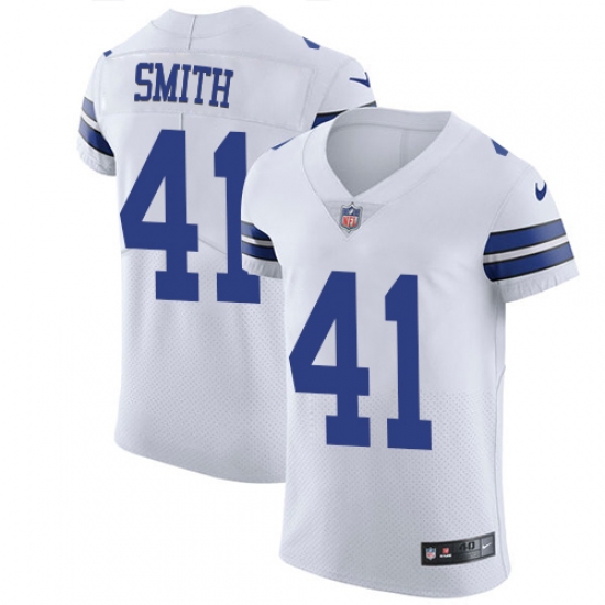 Men's Nike Dallas Cowboys 41 Keith Smith Elite White NFL Jersey