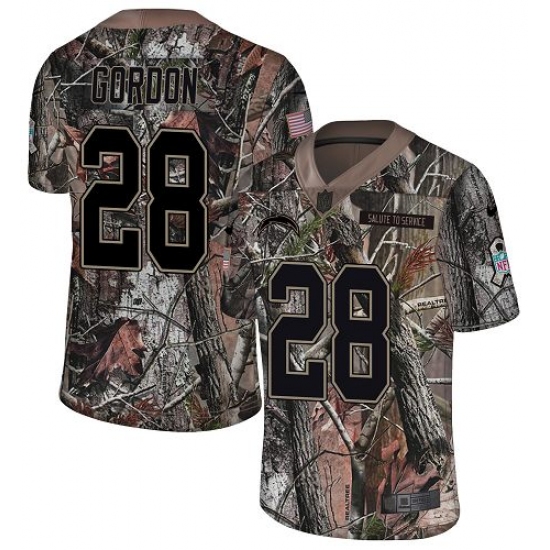 Men's Nike Los Angeles Chargers 28 Melvin Gordon Limited Camo Rush Realtree NFL Jersey
