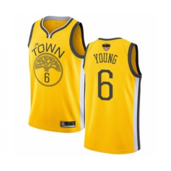 Youth Golden State Warriors 6 Nick Young Yellow Swingman 2019 Basketball Finals Bound Jersey - Earned Edition