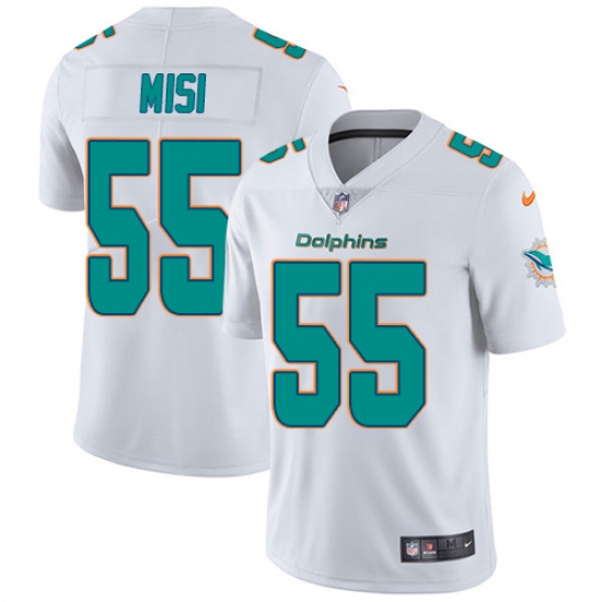 Men's Nike Miami Dolphins 55 Koa Misi White Vapor Untouchable Limited Player NFL Jersey