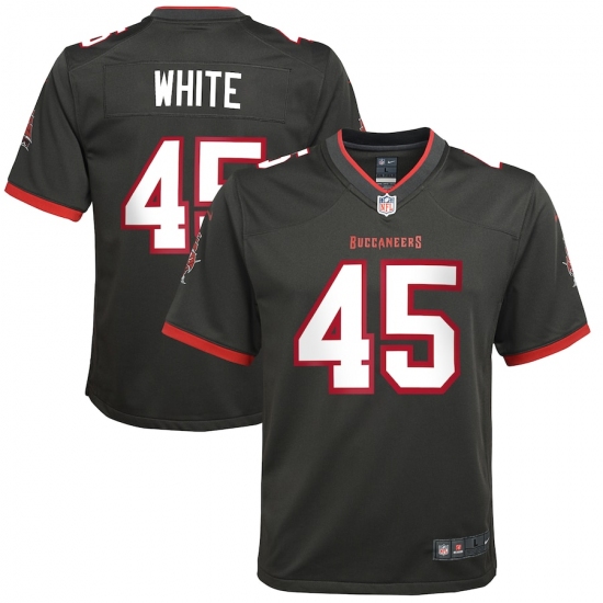 Youth Tampa Bay Buccaneers 45 Devin White Nike Pewter Alternate Game Jersey