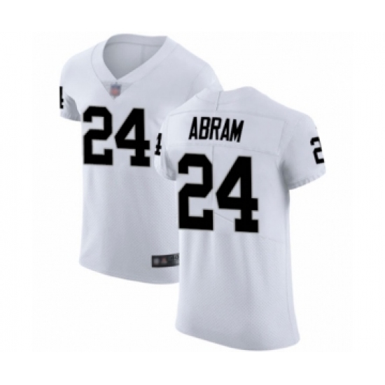 Men's Oakland Raiders 24 Johnathan Abram White Vapor Untouchable Elite Player Football Jersey