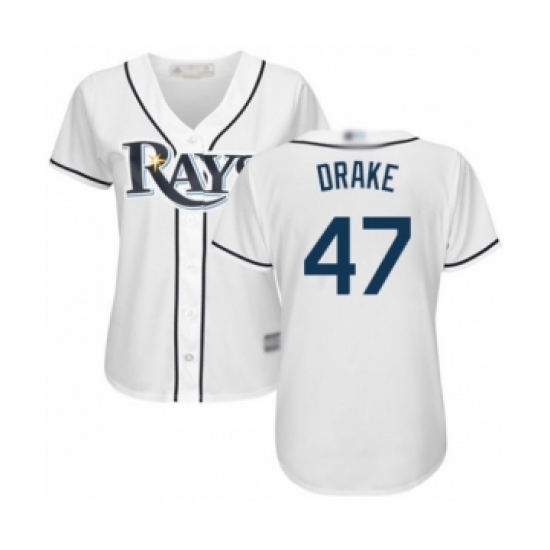 Women's Tampa Bay Rays 49 Brendan McKay Authentic White Home Cool Base Baseball Player Jersey