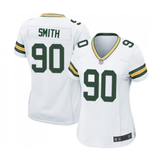 Women's Green Bay Packers 90 Za'Darius Smith Game White Football Jersey