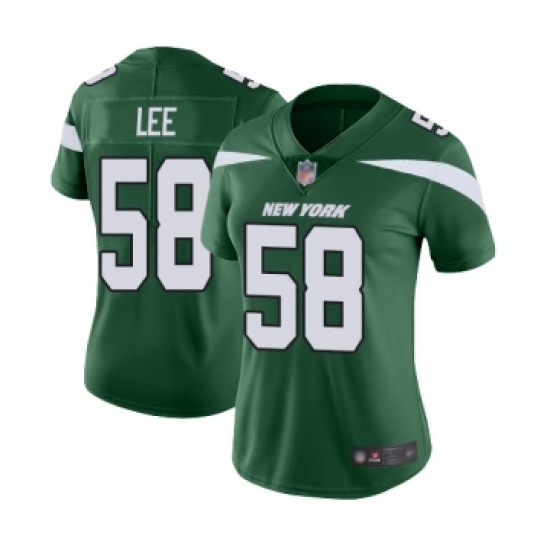 Women's New York Jets 58 Darron Lee Green Team Color Vapor Untouchable Limited Player Football Jersey