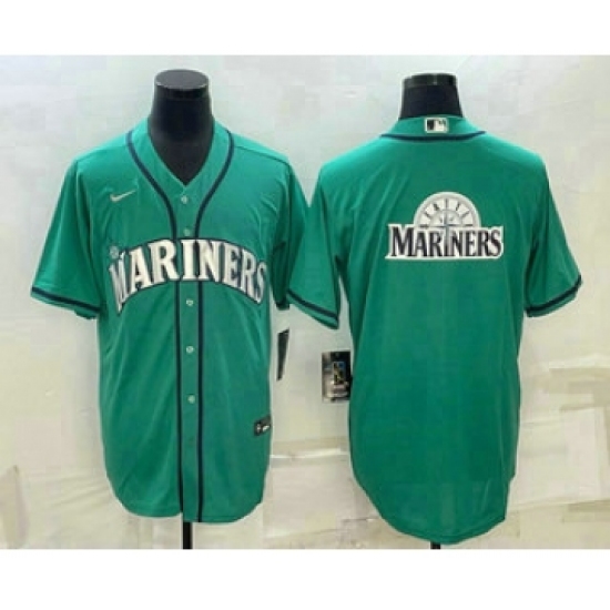 Men's Seattle Mariners Big Logo Green Stitched MLB Cool Base Nike Jersey