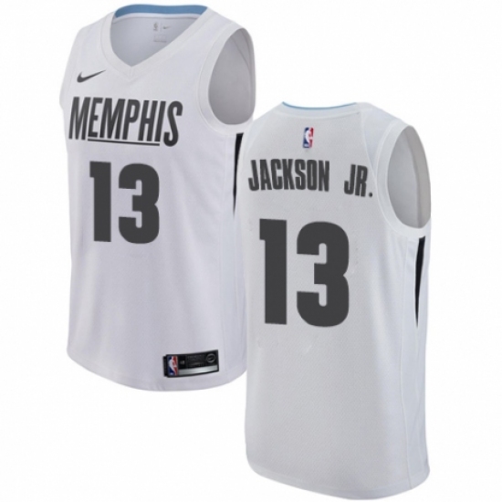Men's Nike Memphis Grizzlies 13 Jaren Jackson Jr. Authentic White NBA Jersey - City Edition