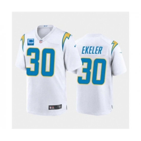 Men's Los Angeles Chargers 2022 30 Austin Ekeler White With 2-star C Patch Vapor Untouchable Limited Stitched NFL Jersey
