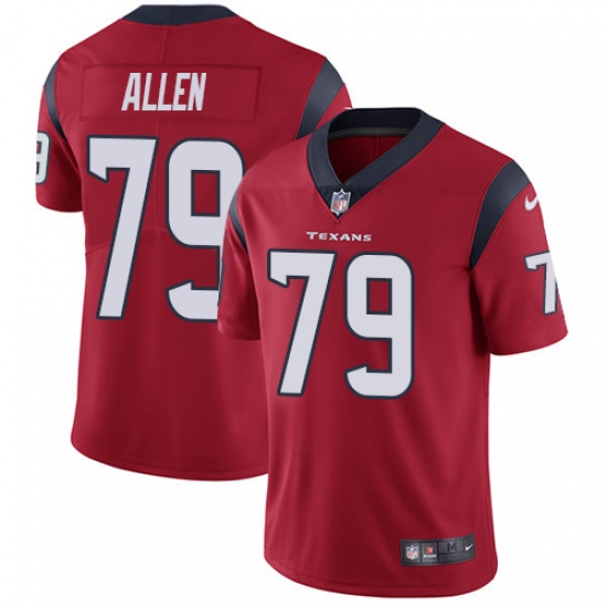 Youth Nike Houston Texans 79 Jeff Allen Limited Red Alternate Vapor Untouchable NFL Jersey