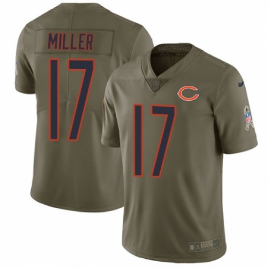 Men's Nike Chicago Bears 17 Anthony Miller Limited Olive 2017 Salute to Service NFL Jersey