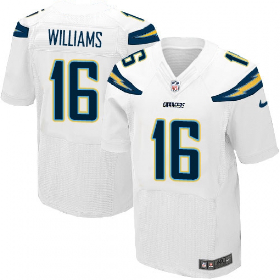 Men's Nike Los Angeles Chargers 16 Tyrell Williams Elite White NFL Jersey