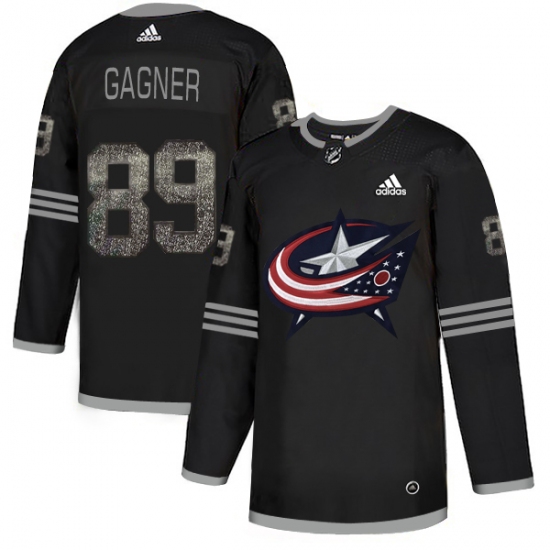 Men's Adidas Columbus Blue Jackets 89 Sam Gagner Black Authentic Classic Stitched NHL Jersey