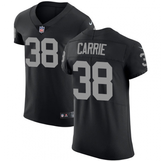 Men's Nike Oakland Raiders 38 T.J. Carrie Black Team Color Vapor Untouchable Elite Player NFL Jersey