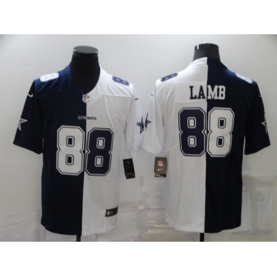 Men's Dallas Cowboys 88 CeeDee Lamb White-Blue Fashion Football Limited Jersey