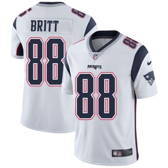 Youth Nike New England Patriots 88 Kenny Britt White Vapor Untouchable Limited Player NFL Jersey
