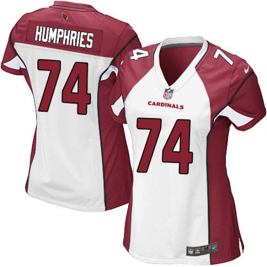 Women's Nike Arizona Cardinals 74 D.J. Humphries Game White NFL Jersey