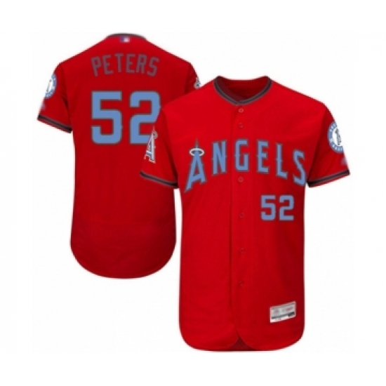Men's Los Angeles Angels of Anaheim 52 Dillon Peters Authentic Red 2016 Father's Day Fashion Flex Base Baseball Player Jersey