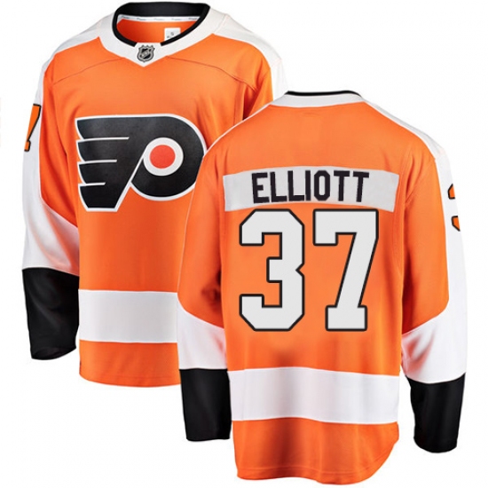 Youth Philadelphia Flyers 37 Brian Elliott Fanatics Branded Orange Home Breakaway NHL Jersey