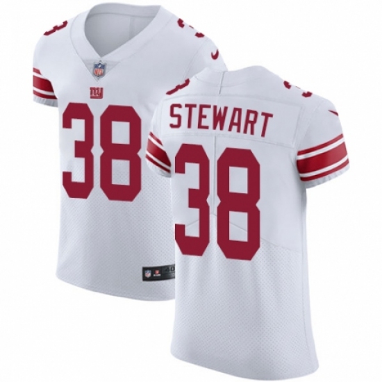Men's Nike New York Giants 38 Jonathan Stewart White Vapor Untouchable Elite Player NFL Jersey