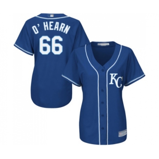 Women's Kansas City Royals 66 Ryan O Hearn Replica Blue Alternate 2 Cool Base Baseball Jersey