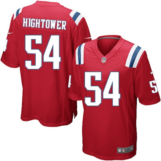 Men's Nike New England Patriots 54 Dont'a Hightower Game Red Alternate NFL Jersey