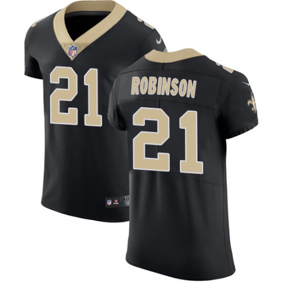 Men's Nike New Orleans Saints 21 Patrick Robinson Black Team Color Vapor Untouchable Elite Player NFL Jersey