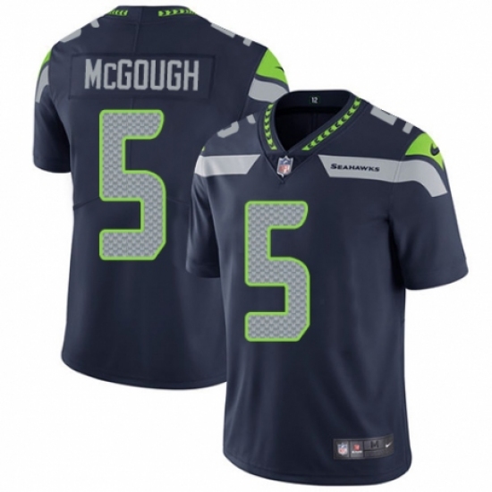 Youth Nike Seattle Seahawks 5 Alex McGough Navy Blue Team Color Vapor Untouchable Elite Player NFL Jersey