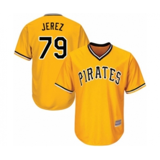 Youth Pittsburgh Pirates 79 Williams Jerez Authentic Gold Alternate Cool Base Baseball Player Jersey
