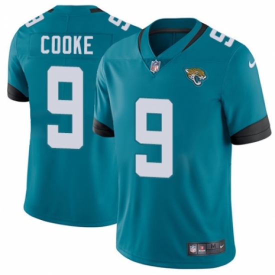 Men's Nike Jacksonville Jaguars 9 Logan Cooke Black Alternate Vapor Untouchable Limited Player NFL Jersey