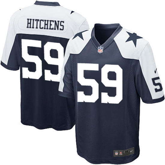 Men's Nike Dallas Cowboys 59 Anthony Hitchens Game Navy Blue Throwback Alternate NFL Jersey