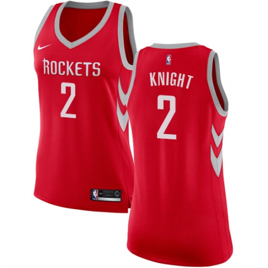 Women's Nike Houston Rockets 2 Brandon Knight Swingman Red NBA Jersey - Icon Edition