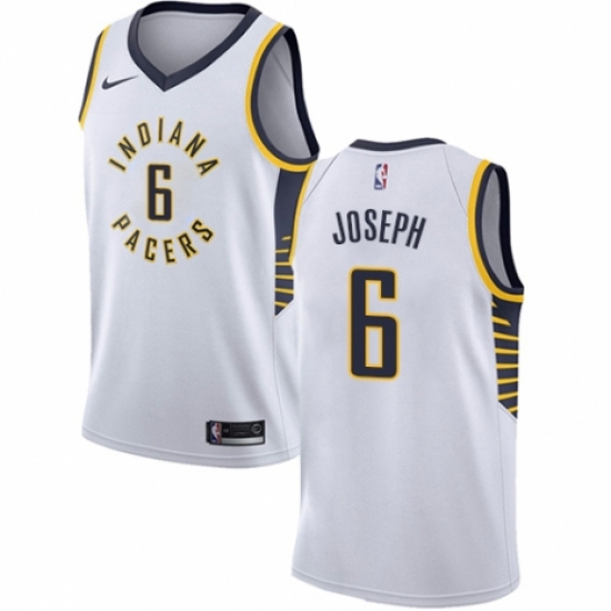 Men's Nike Indiana Pacers 6 Cory Joseph Swingman White NBA Jersey - Association Edition