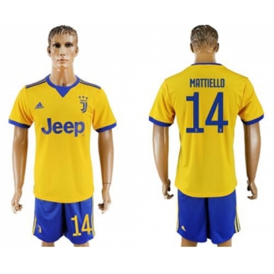 Juventus 14 Mattiello Away Soccer Club Jersey