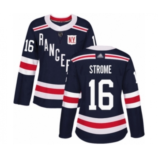 Women's New York Rangers 16 Ryan Strome Authentic Navy Blue 2018 Winter Classic Hockey Jersey