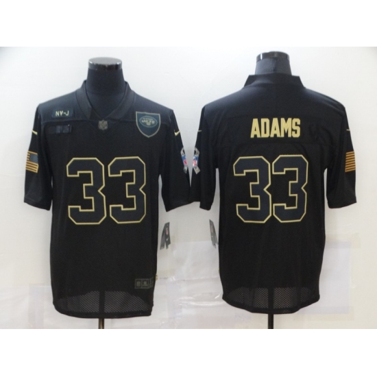 Men's New York Jets 33 Jamal Adams Black Nike 2020 Salute To Service Limited Jersey