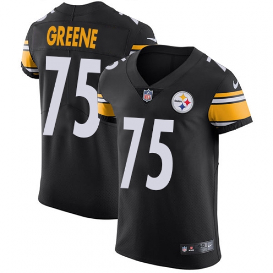 Men's Nike Pittsburgh Steelers 75 Joe Greene Black Team Color Vapor Untouchable Elite Player NFL Jersey