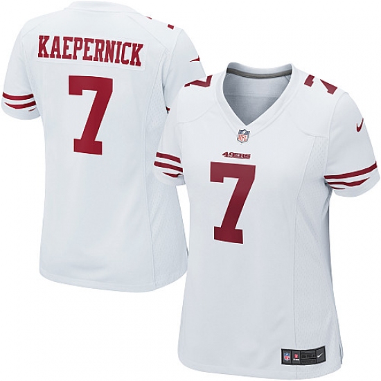 Women's Nike San Francisco 49ers 7 Colin Kaepernick Game White NFL Jersey