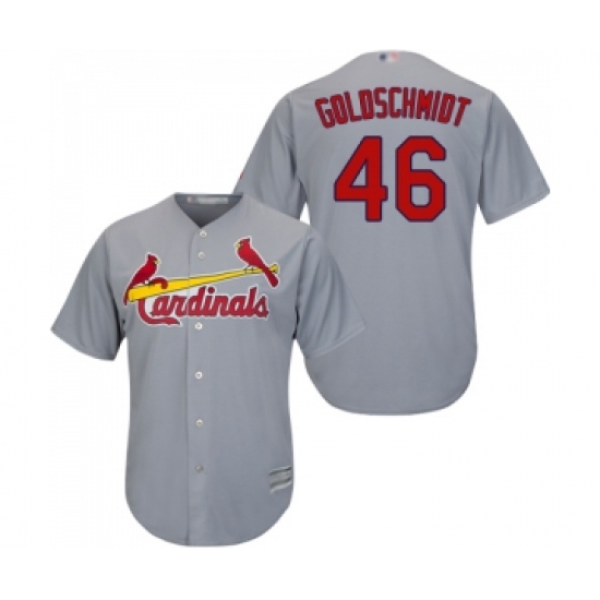 Men's St. Louis Cardinals 46 Paul Goldschmidt Grey Cool Base Stitched Baseball Jersey