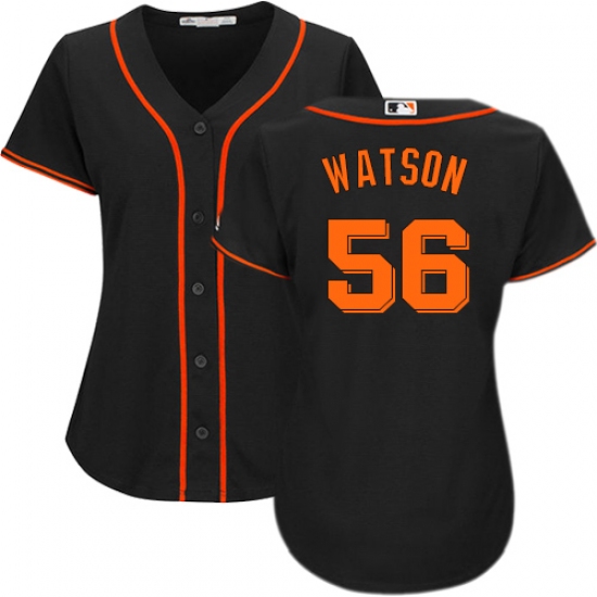 Women's Majestic San Francisco Giants 56 Tony Watson Authentic Black Alternate Cool Base MLB Jersey