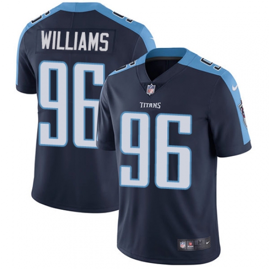Youth Nike Tennessee Titans 96 Sylvester Williams Navy Blue Alternate Vapor Untouchable Limited Player NFL Jersey