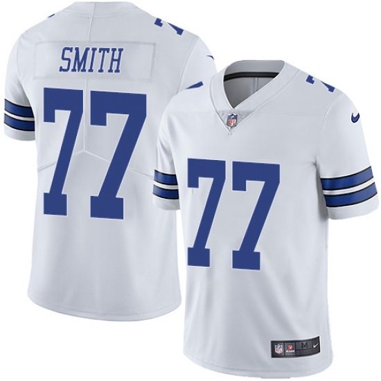 Men's Nike Dallas Cowboys 77 Tyron Smith White Vapor Untouchable Limited Player NFL Jersey